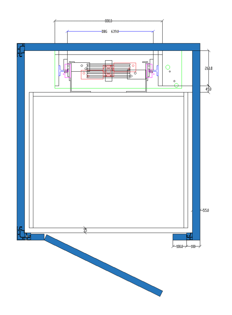 Safelylift home elevator shaft dimensions and square technical drawing for villa project